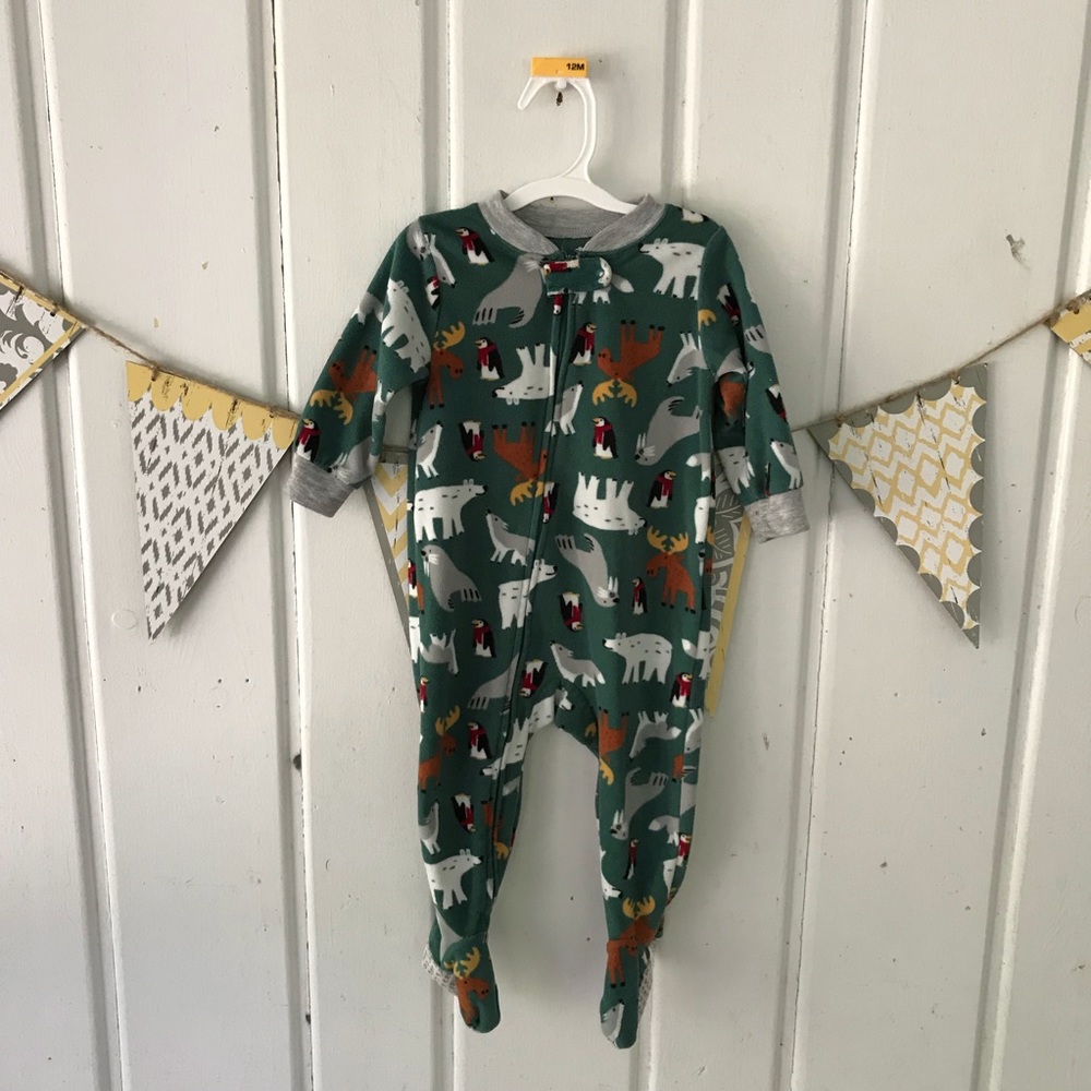 Winter Animal Friends Fleece Footie Pajamas